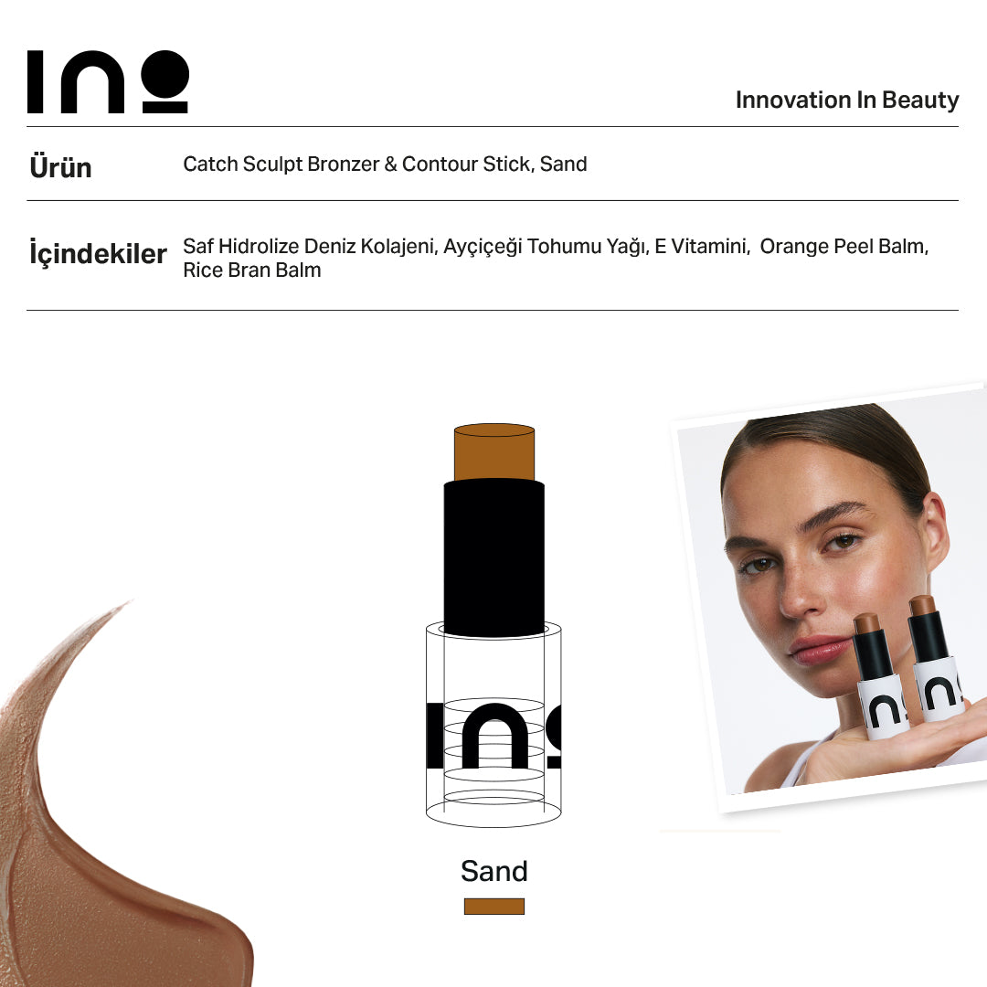 Catch Sculpt Bronzer Stick - Sand INO Beauty Turkey