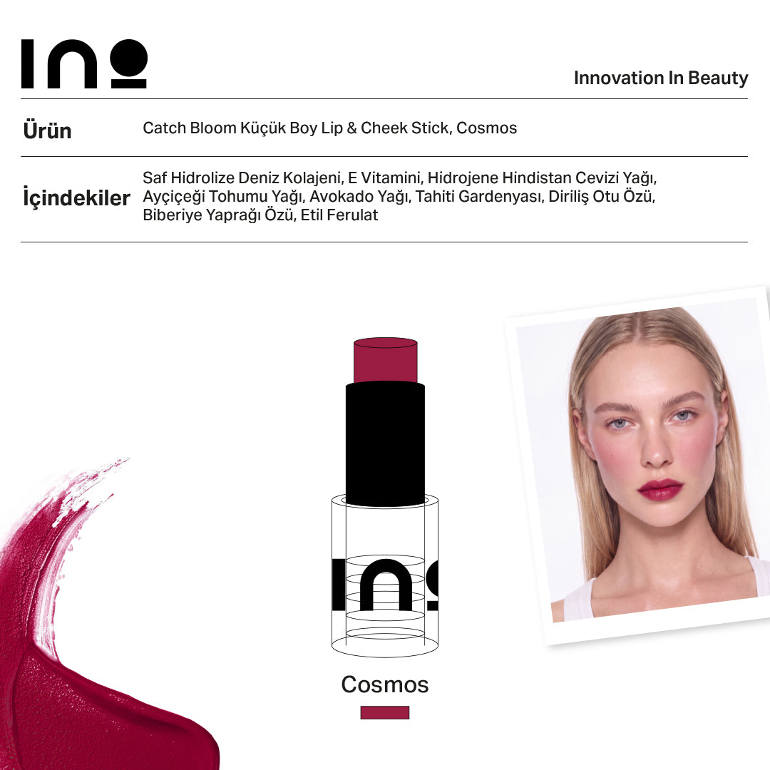 Catch Bloom Pocket Lip & Cheek Stick - Cosmos INO Beauty Turkey