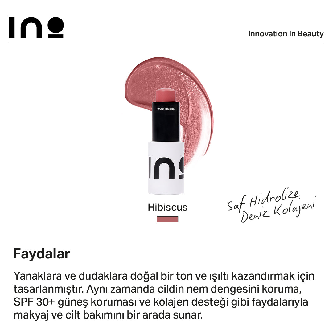 Catch Bloom Pocket Lip & Cheek Stick - Hibiscus INO Beauty Turkey