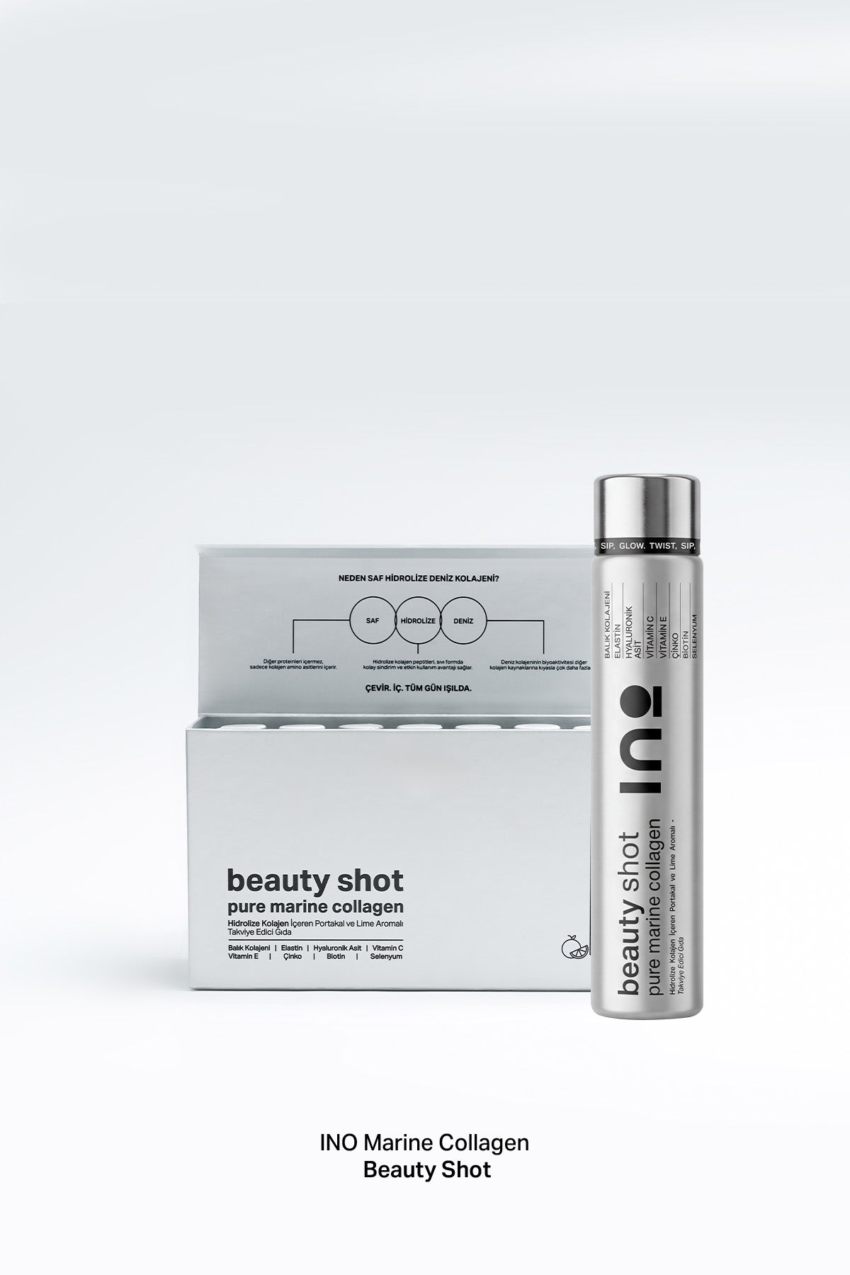 Beauty Shot - Pure Marine Collagen   Portakal ve Lime Aromalı INO Beauty Turkey